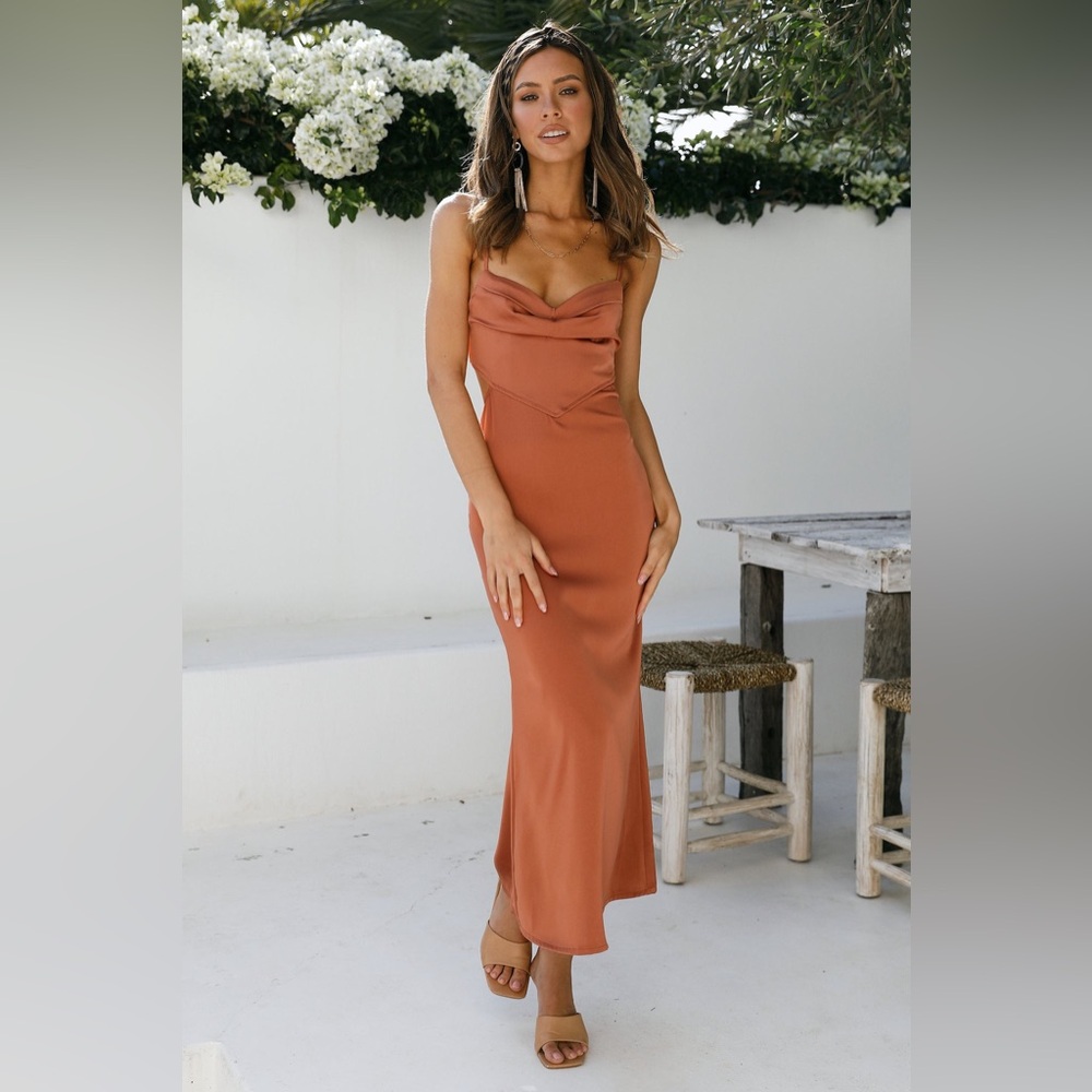 Hello Molly Give It To Me Midi Dress - Orange